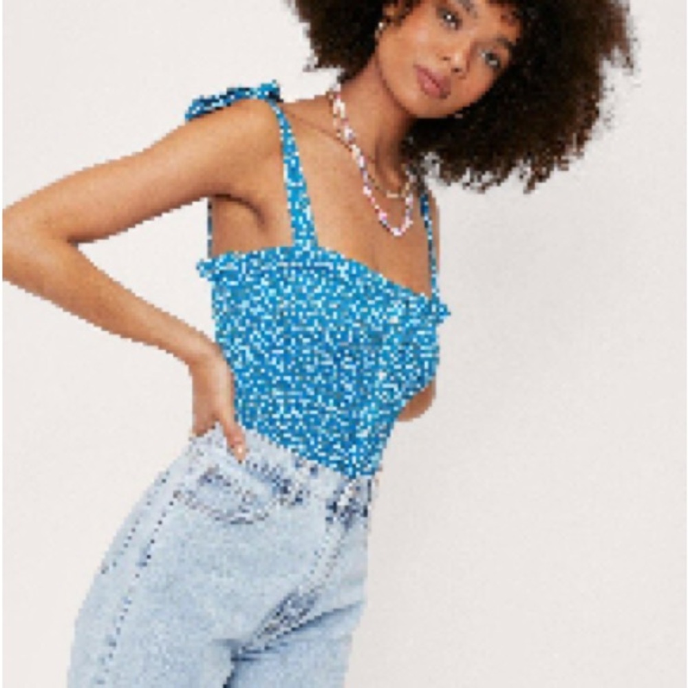 Nasty Gal Blue top size M